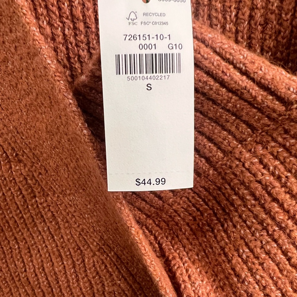 Old Navy Women's Rust Orange Cardigan Sweater | Size Small - Picture 4 of 5